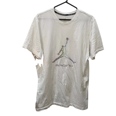 Jordan Mens Size L Dri-Fit Short Sleeve T-shirt White 