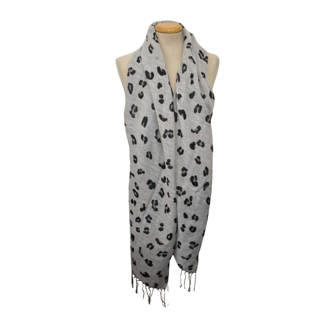 Grey Leopard print scarf (s)