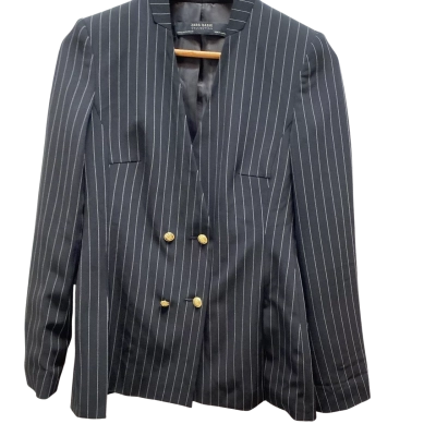 Zara Basic Womens  Size XS Black Stripe Blazer