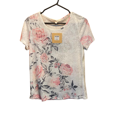 Noni B Womens  Size 10 T-shirts Multicoloured / Pattern / White 