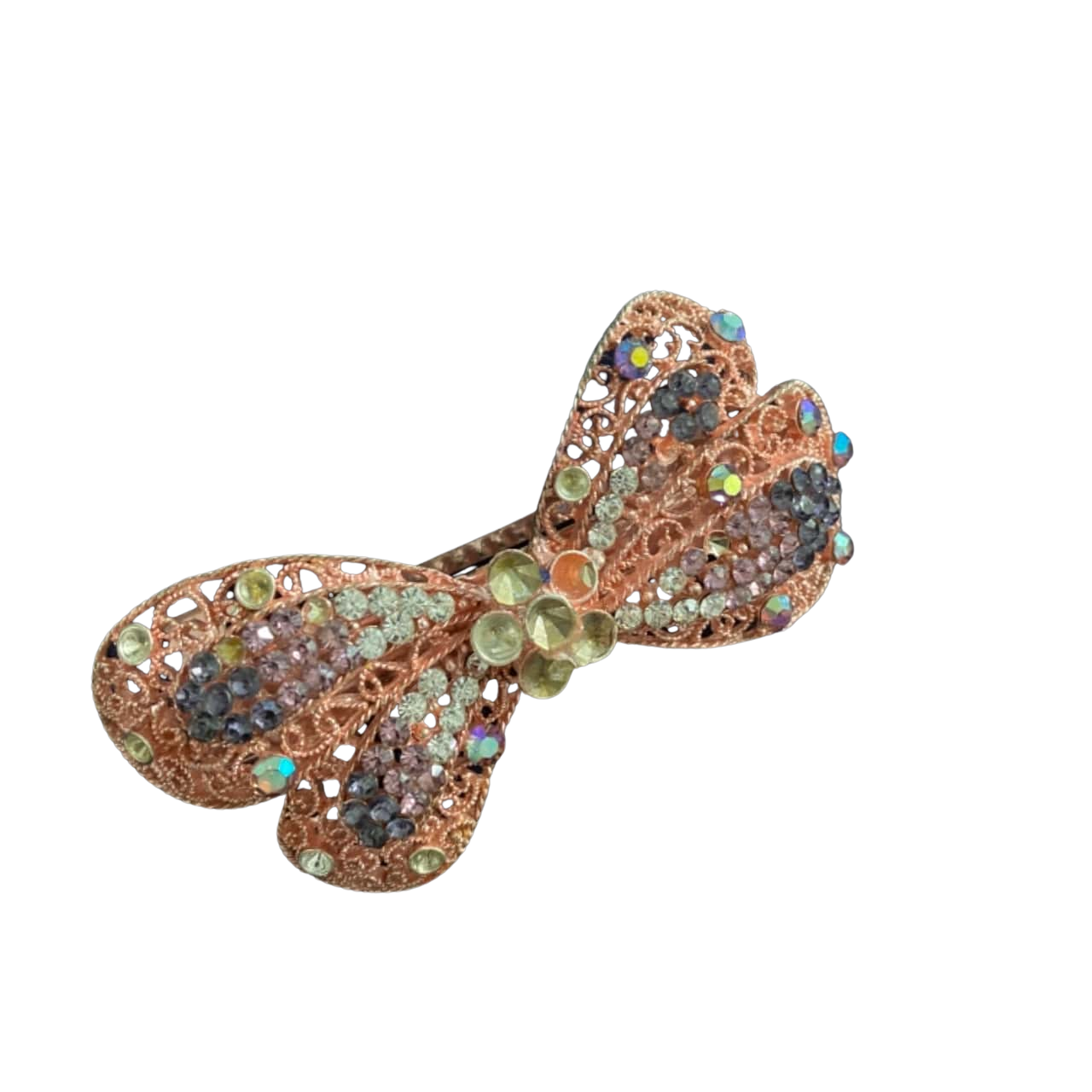 Rose Gold Diamanté Hair Clip