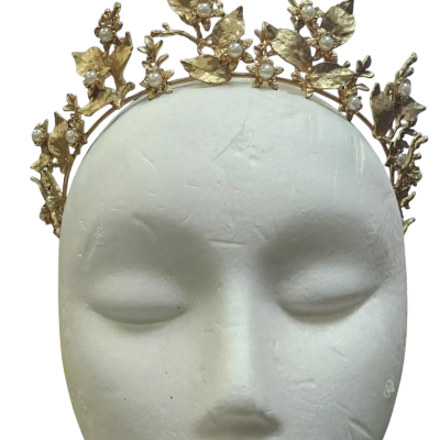 Womens Other Gold tone / Pearl Tiara