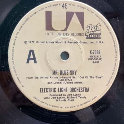 Electric Light Orchestra (ELO) Mr Blue Sky - Vintage 7” Vinyl
