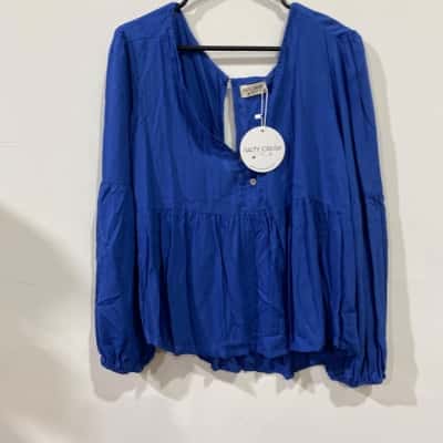 Salty Crush Grace Top  Womens  Size 14 Blue 
