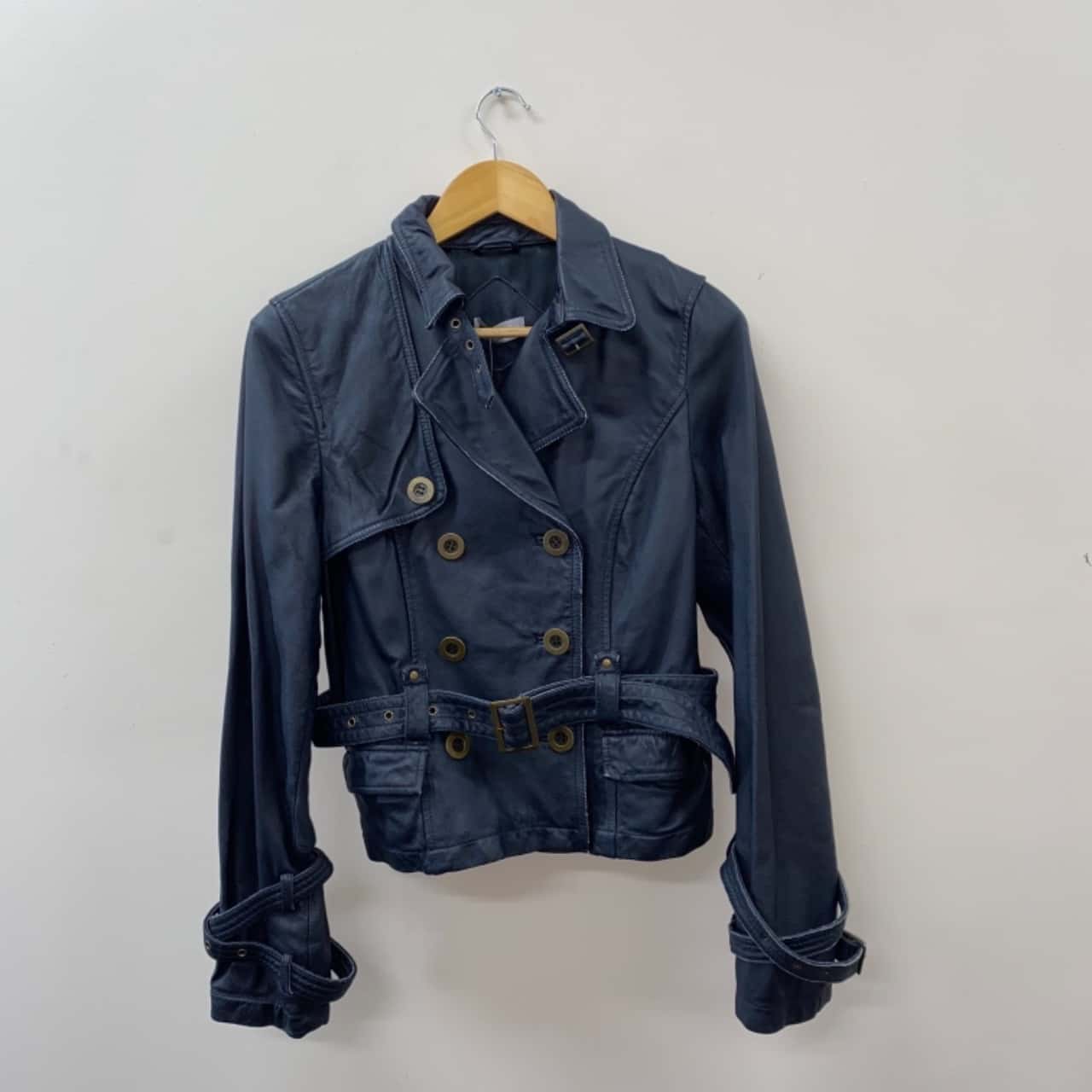 black leather jacket size 12