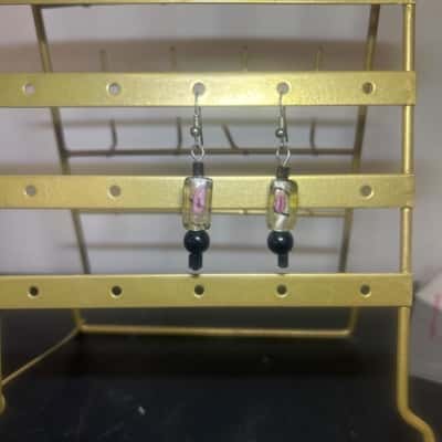 Blown glass earrings 