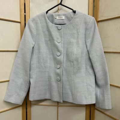 HOBBS LONDON Women’s  Size UK16 Layla Sculpting Jacket / Blazer Pale Blue