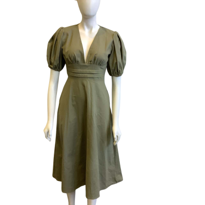 Vaucluse The Label Women's Size 8 Short Sleeved Midi Dress Green 