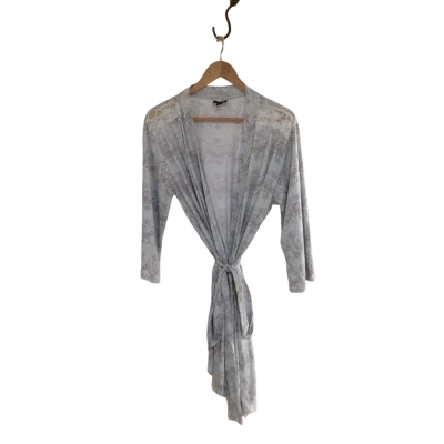 Tahari Women's Size M Pyjamas Robe Floral / Grey / White 