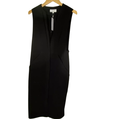 Veronika Maine Womens  Size 8 Midi Dress Black  