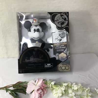 Disney 100 Minnie Mouse Steamboat Willie Limited Edition Crystal Plush Figure (new)