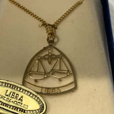 1970's Libra Zodiac Necklace