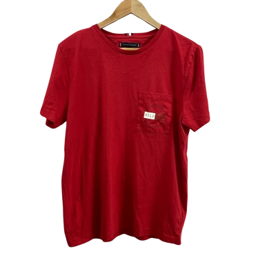 Tommy Hilfiger Mens  Size L Organic Cotton T-Shirt Red 