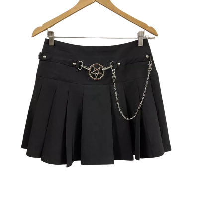 Killstar Womens  Size M Pleated Mini Skirt Black  