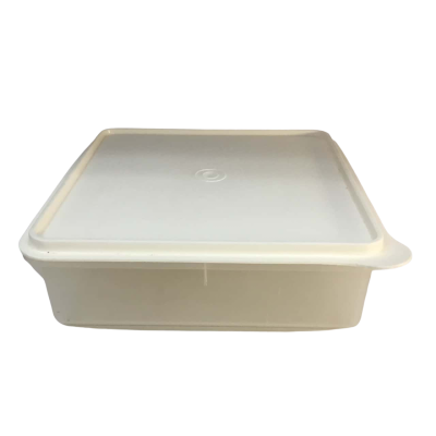 Vintage Square Tupperware Container Approx 25 x 7 cm