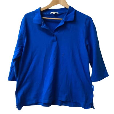 Victoria Hill Womens  97% cotton Size 18 Short Sleeve Top Blue G