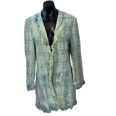 Queenspark Womens  Size 12 Open Jacket Blue / Green 