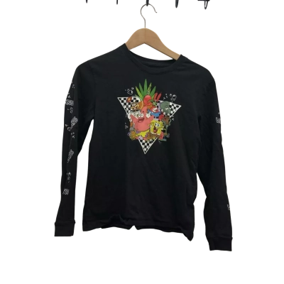Vans x Spongebob Squarepants Size XS Long Sleeve Top Black  