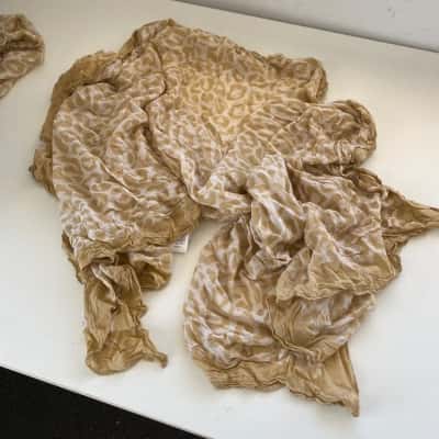 Seed Heritage Animal Print Beige Scarf One Size 