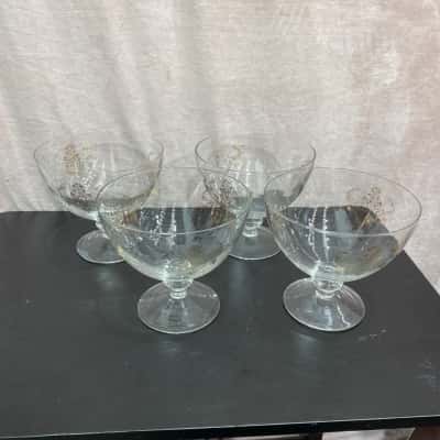 Stuart Crystal Grapevine Etched Desert Bowls (4)