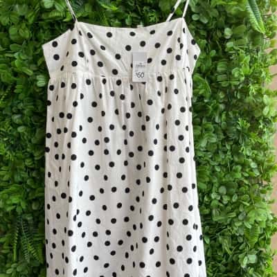 Lily Lovers  Size 12 Shoestring Strap Dress Black  / White 