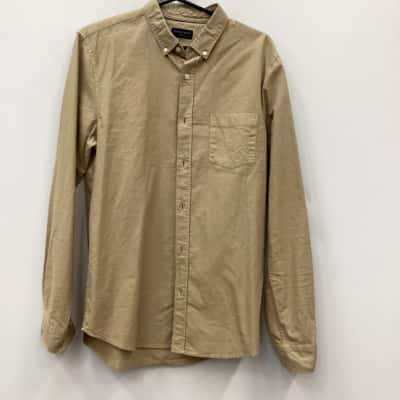 Academy Brand Mens Shirt Beige Size M