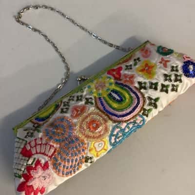  Women’s Handbag Floral beaded detail