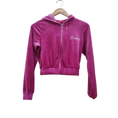 Guess Womens Size XS Cropped Jacket Pink (4)