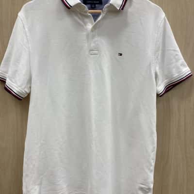 Tommy Hilfiger(6) Mens  Size L Polo Shirt White 