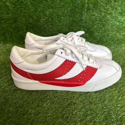 Superga White & Red Sneakers Size 7.5 US (38 EUR)