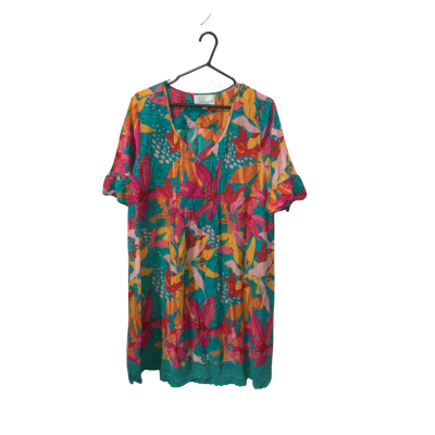 One Summer Multicoloured Beach/pool Cover Up Dress Size 16