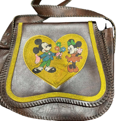 Vintage Disney Faux Beaded Micky & Minnie Mouse