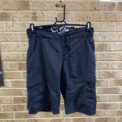 Fox Mens black racing cargo shorts Size 32 