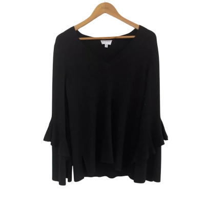 Witchery Womens  Size XS V-Neck Jumper Black  
