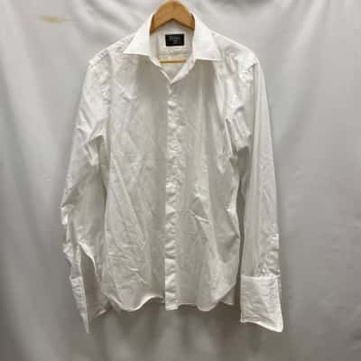 M.J. Bale Mens Size 42 Long Sleeve Shirt White 