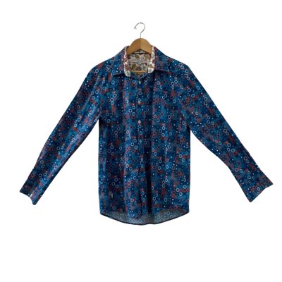  English Laundry Men's Size M Long Sleeve Polka Dot Retro Button Down Shirt (RRP $159)