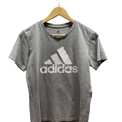 Adidas Boys Size12 Grey / White Tee