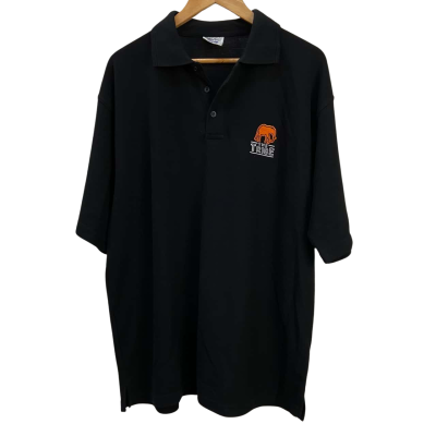 Blue Whale - Mens Polo - Size XL - Black  
