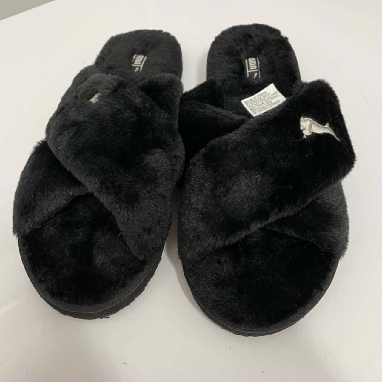 Puma Crossover strap Womens Slippers Size 9 Black (s)