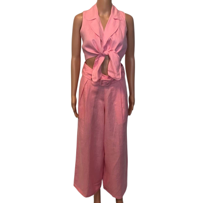 Faithfull The Brand Womens set top and pants  Size 6 Pink  