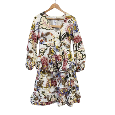Natasha Gan Womens  Size 10 Set Top / Skirt Floral / Multicoloured / White 