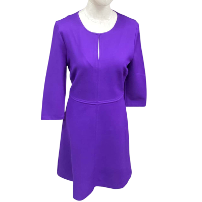 Hobbs Womens  Size 12 Long Sleeve Dress Purple 