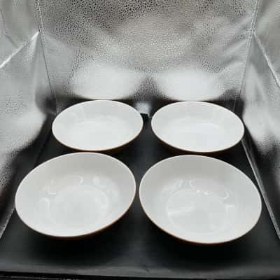 4 Mikasa Burnt Orange Medium Bowls 