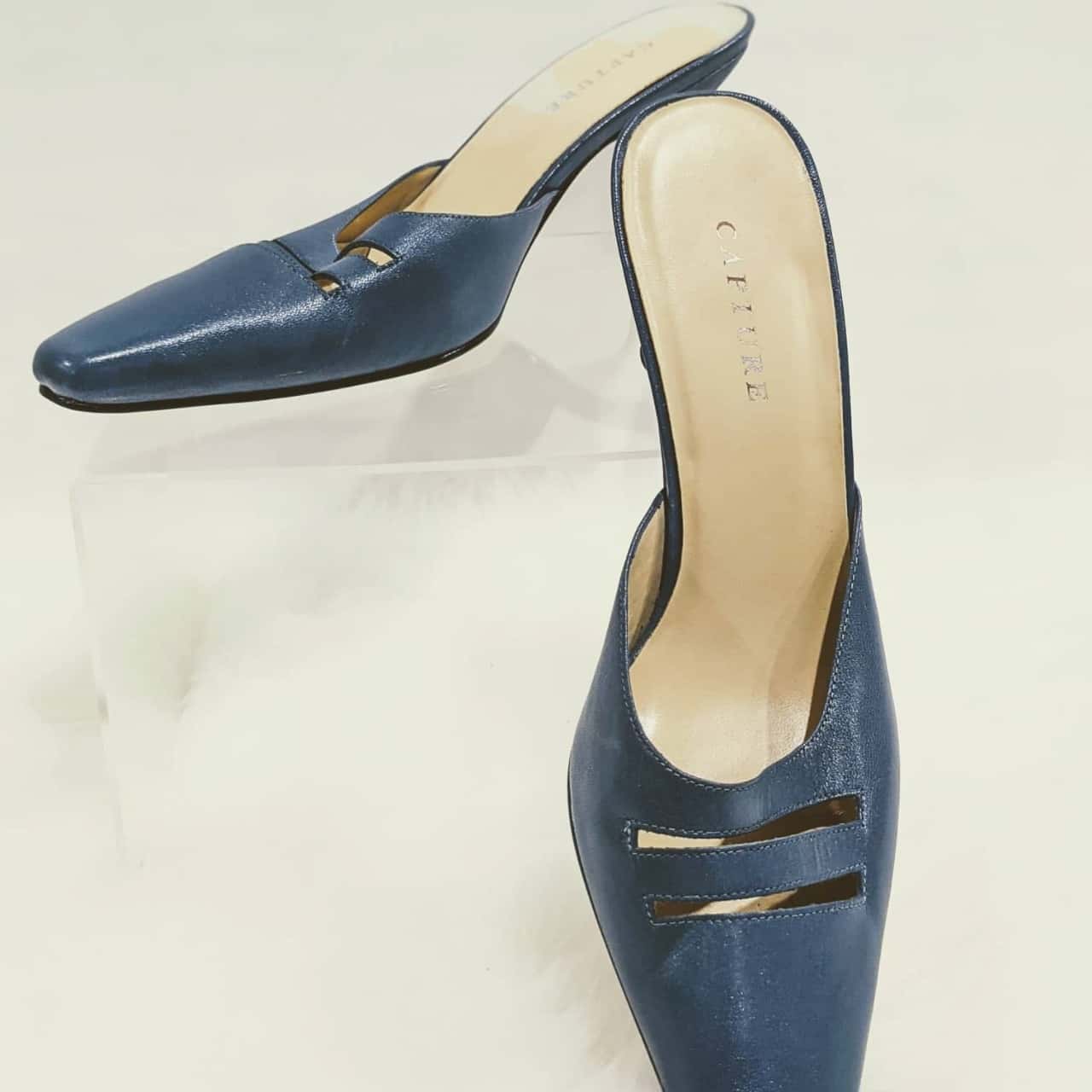 blue kitten heels