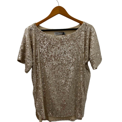Carolina Womens  Size XS/S Short Sleeve Top Champagne 