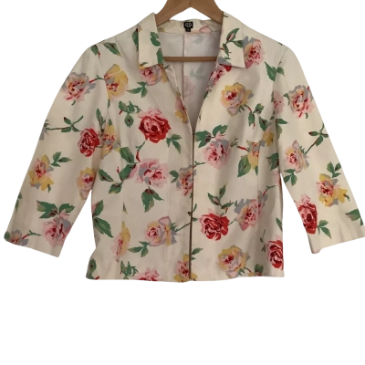 Habit Clothing.  Floral Cotton Jacket.   Size 14 