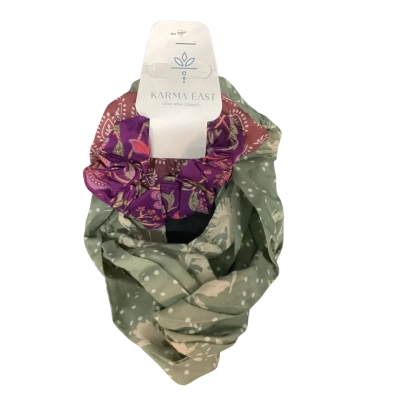 NEW - Karma East Womens Hair Accessories Green / Purple 