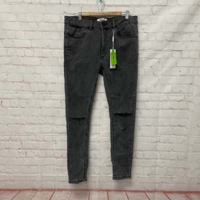 Américain Paris Mens  Size 34 Straight Leg Jeans Grey 