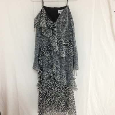 Asilio Womens  Size 12 Off The Shoulder Dress Animal print 