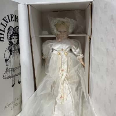 Hillview Lane White dress Porcelain Doll